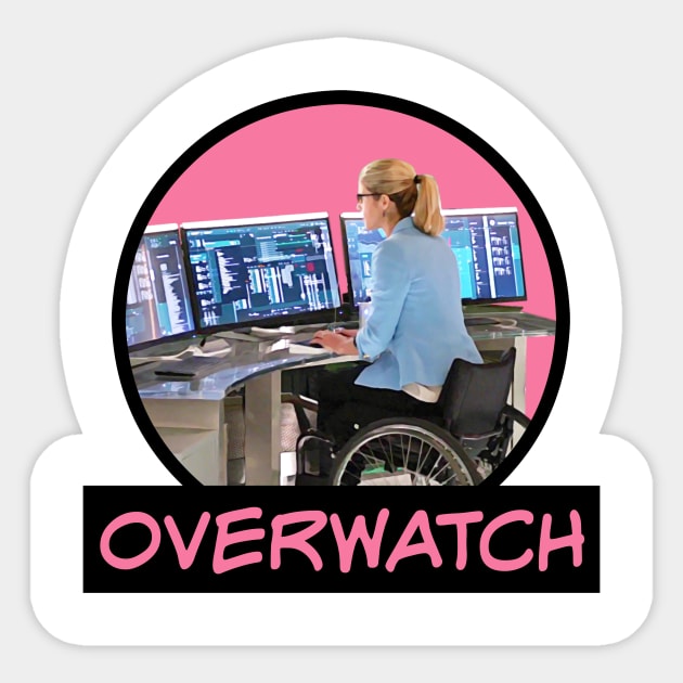 Overwatch - Felicity Smoak - Comic Book Text - Pink Sticker by FangirlFuel